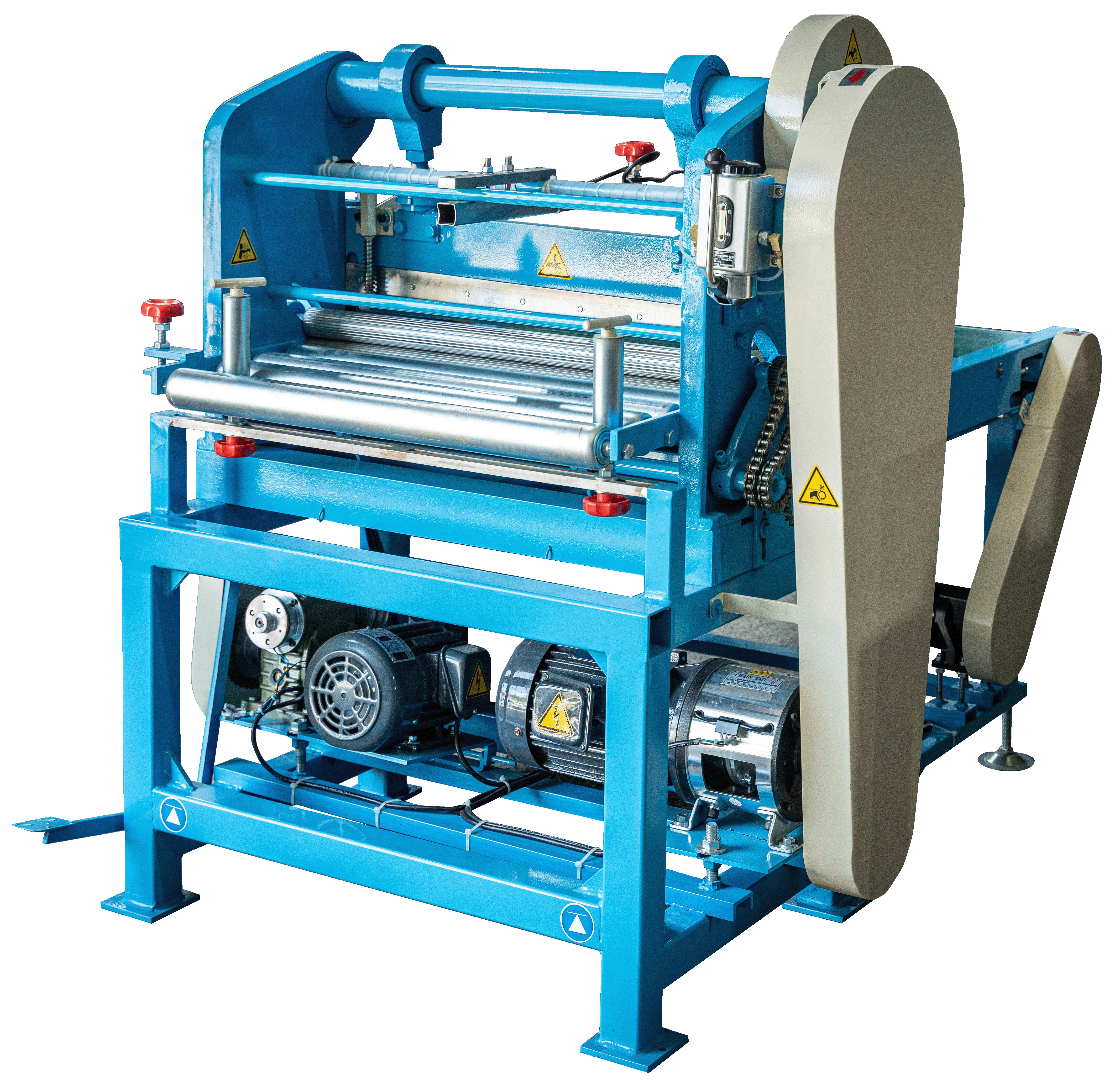 machine de découpe et de refendage de feuilles de caoutchouc